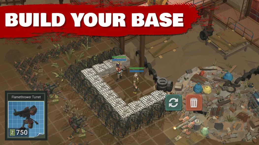 Overrun: Zombie Tower Defense [MOD: безлимитные деньги и патроны] Screenshot 3
