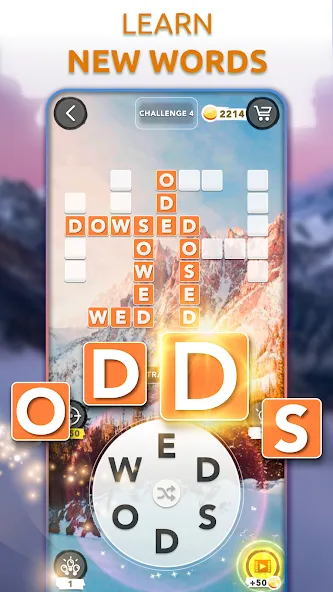 Word Connect - Words of Nature [MOD: безлимитные подсказки и открытые уровни] Screenshot 2