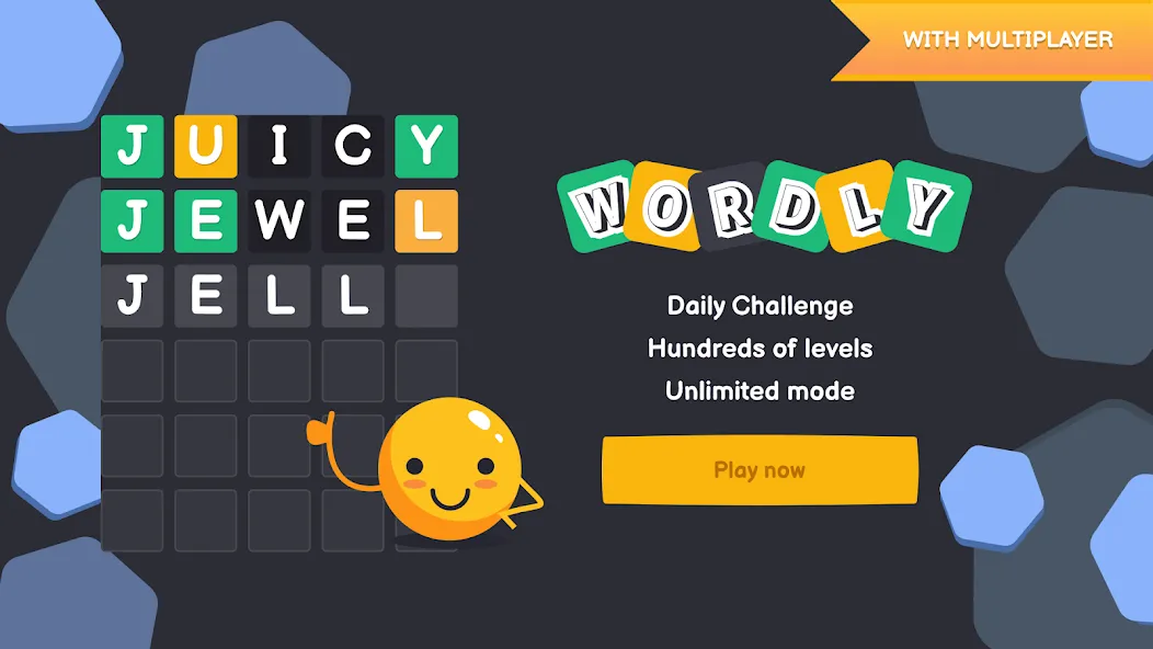 Wordly - unlimited word game [MOD: безлимитные попытки и подсказки] Screenshot 1