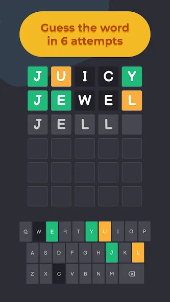 Wordly - unlimited word game [MOD: безлимитные попытки и подсказки] Screenshot 2