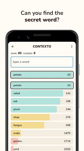 Contexto [MOD: безлимитные подсказки и ответы] Screenshot 1