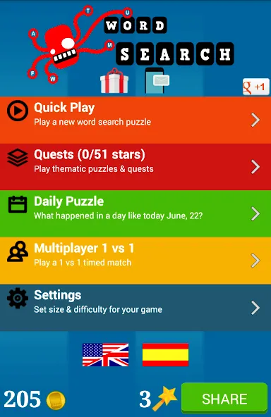 Word Search [MOD: безлимитные подсказки и открыты все уровни] Screenshot 3