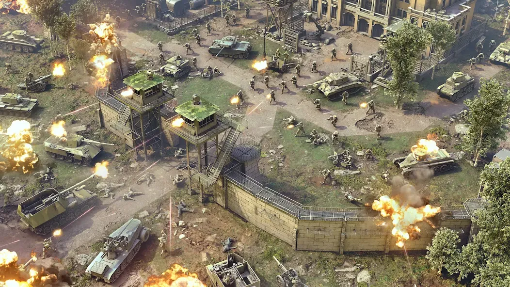 Heroes of Wars: WW2 Battles (2 [MOD: безлимитные ресурсы и усиленная армия] Screenshot 1
