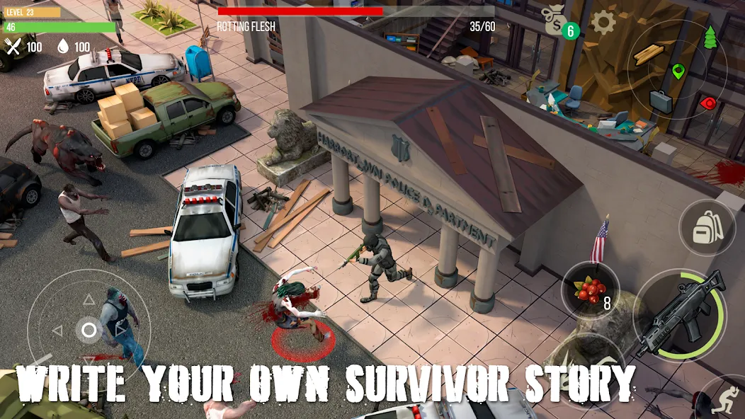 Prey Day: Zombie Survival [MOD: безлимитные ресурсы и оружие] Screenshot 1